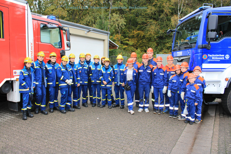 Rollentausch: Jugendfeuerwehr Haustadt und THW Jugend Beckingen üben gemeinsam
