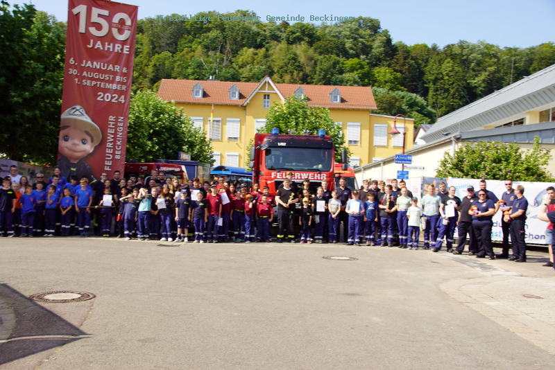Zum Programm des Kreisfeuerwehrtages in Beckingen gehörte auch ein Wettkampf der Jugendfeuerwehren