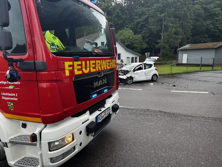 Verkehrsunfall am Ortsausgang Düppenweiler