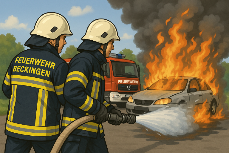 Brand PKW/Motorrad (außerorts)