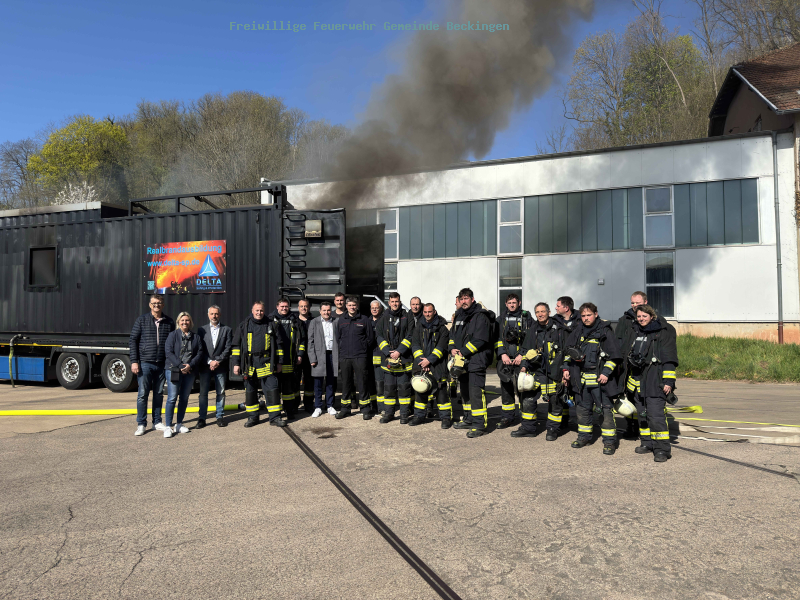 Realbrandausbildung der Feuerwehren der Gemeinden Beckingen und Rehlingen-Siersburg