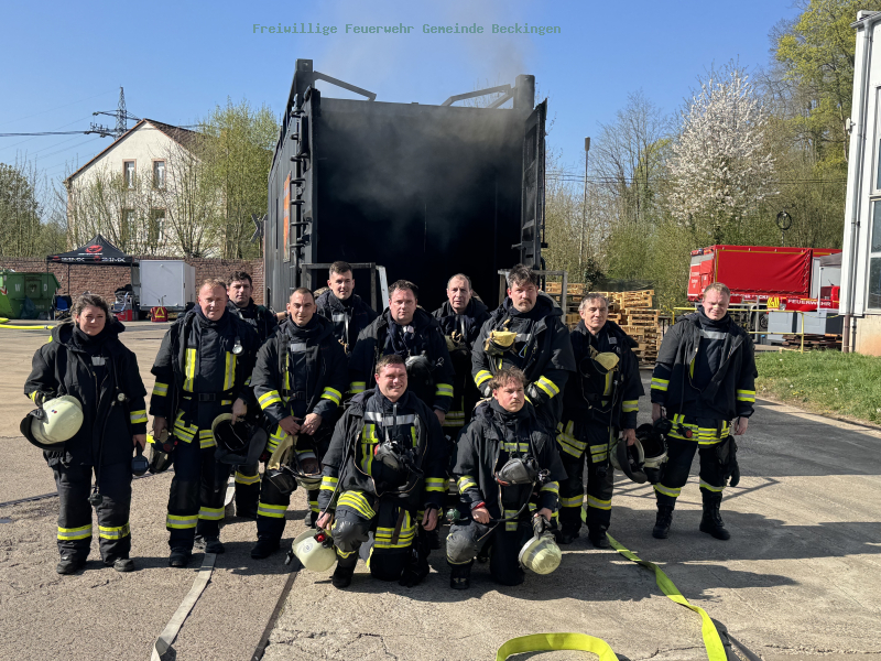 Realbrandausbildung der Feuerwehren der Gemeinden Beckingen und Rehlingen-Siersburg