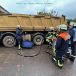 Auslaufende Betriebsstoffe aus LKW