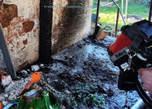 Balkonbrand in Oppen