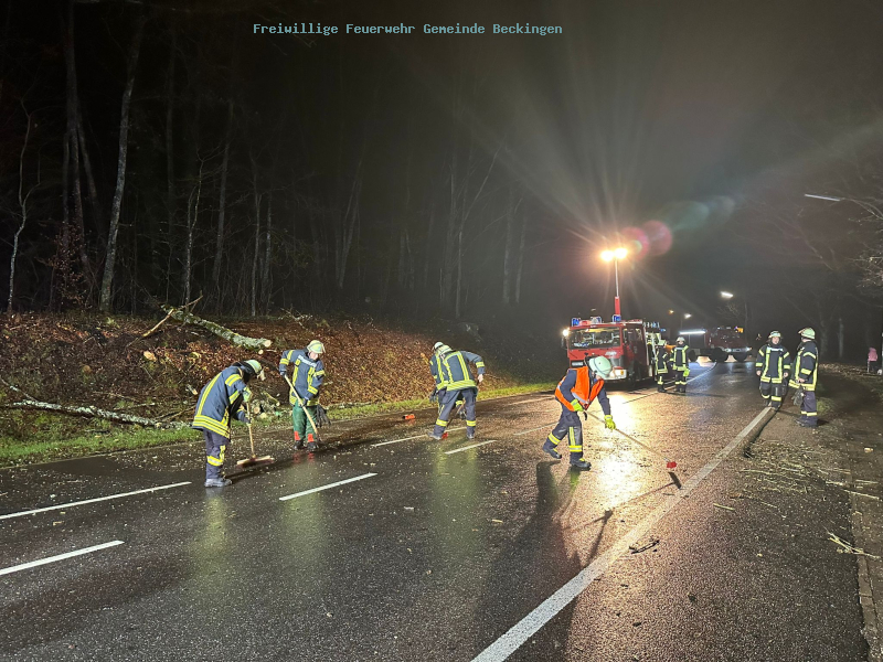 Unwetterbedingte Einsätze in der Gemeinde Beckingen