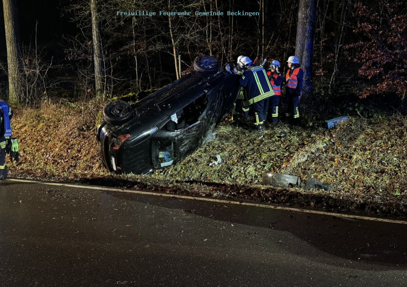 Verkehrsunfall zwischen Honzrath und Merchingen