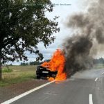 PKW-Brand zwischen Düppenweiler und Beckingen