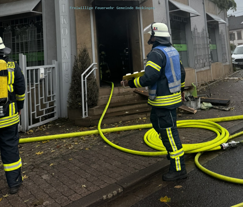 Gemeldeter Kellerbrand in Düppenweiler